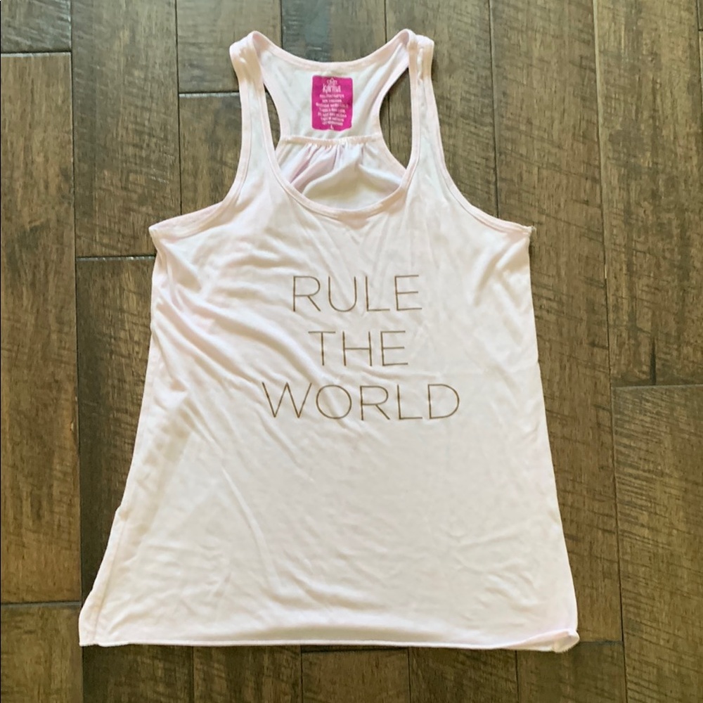 Karma Pink  Sleeveless Relaxed Tank Top